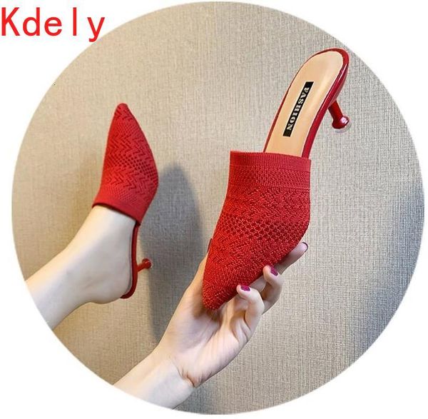 sandals knit mesh breathable high heels mules slippers women summer shoes pointed toe thin heels fashion party ladies 4eg4, Black
sandals knit mesh breathable high heels mules slippers women summer shoes pointed toe thin heels fashion party ladies 4eg4, Black