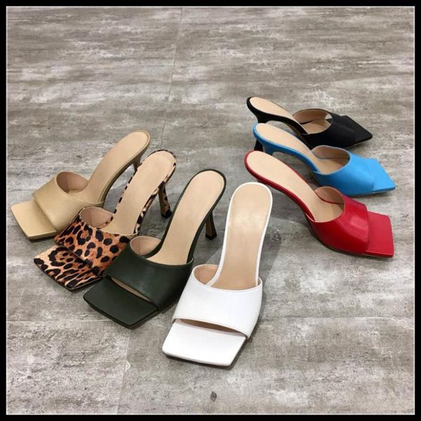 desginer brand summer high heel stilettos women mules leopard leather square sole slides shoes woman sandals 2021, Black
desginer brand summer high heel stilettos women mules leopard leather square sole slides shoes woman sandals 2021, Black