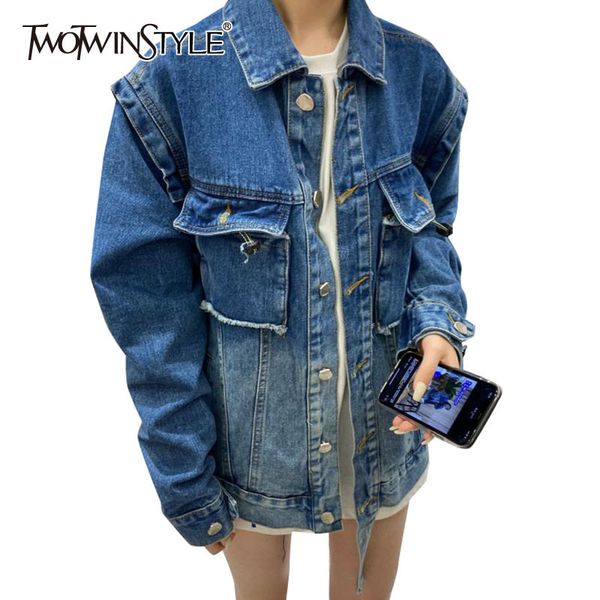 casual solid denim jacket for women lapel long sleeve vintage jackets female fashion new clothing spring tide 210428, Black;brown
casual solid denim jacket for women lapel long sleeve vintage jackets female fashion new clothing spring tide 210428, Black;brown