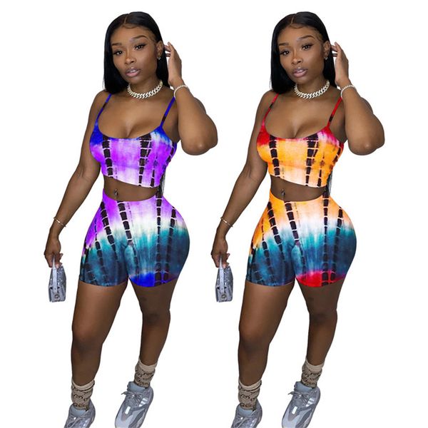 women tracksuits tie dye two piece sets summer clothing sports outfits spaghetti strap crop mini shorts casual jogger suit s-2xl 4906, Gray
women tracksuits tie dye two piece sets summer clothing sports outfits spaghetti strap crop mini shorts casual jogger suit s-2xl 4906, Gray