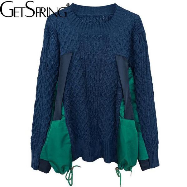 women's sweaters getspring women sweater color matching patchwork asymmetry pullover drawstring casual long knitting 2021 fashion, White;black
women's sweaters getspring women sweater color matching patchwork asymmetry pullover drawstring casual long knitting 2021 fashion, White;black