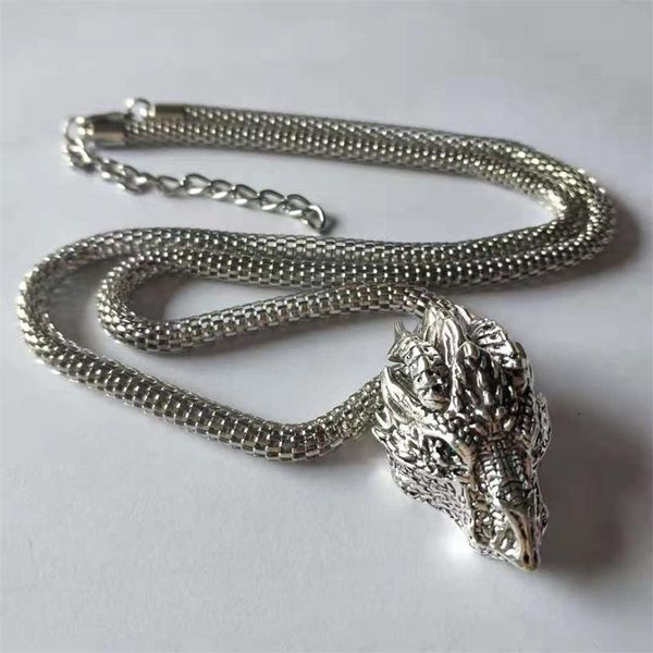 pendant necklaces domineering green eye dragon head necklace for men and women fashion punk hip hop jewelry wholesale, Silver
pendant necklaces domineering green eye dragon head necklace for men and women fashion punk hip hop jewelry wholesale, Silver