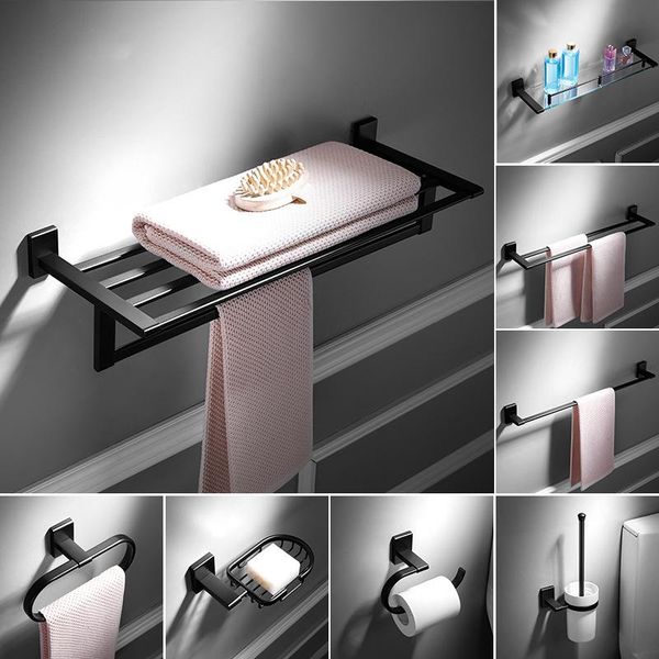 bath accessory set black towel rack space aluminum bathroom nordic style hardware pendant shelf soap dish holder
bath accessory set black towel rack space aluminum bathroom nordic style hardware pendant shelf soap dish holder