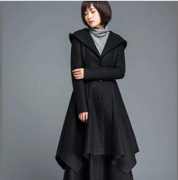women's wool & blends fashion solid long winter coats casual slim blend and jacket single breasted femenino i2q2, Black
women's wool & blends fashion solid long winter coats casual slim blend and jacket single breasted femenino i2q2, Black