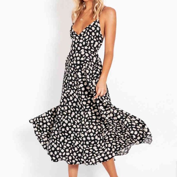 summer elegant beach long dress women fashion halter back lace up boho sling print ladies dress women vestidos 210514, Black;gray
summer elegant beach long dress women fashion halter back lace up boho sling print ladies dress women vestidos 210514, Black;gray