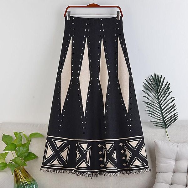 skirts knitted long for women women's sweater faldas mujer moda 2021 geometric jupe longue femme medium largas, Black
skirts knitted long for women women's sweater faldas mujer moda 2021 geometric jupe longue femme medium largas, Black