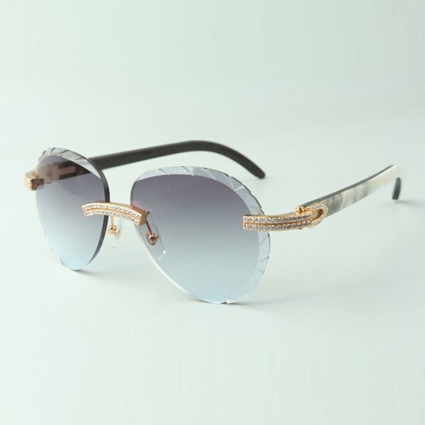 2022 classic double row diamond sunglasses 3524027 with mixed buffalo horn arms glasses, direct sales, size: 18-140 mm, White;black
2022 classic double row diamond sunglasses 3524027 with mixed buffalo horn arms glasses, direct sales, size: 18-140 mm, White;black