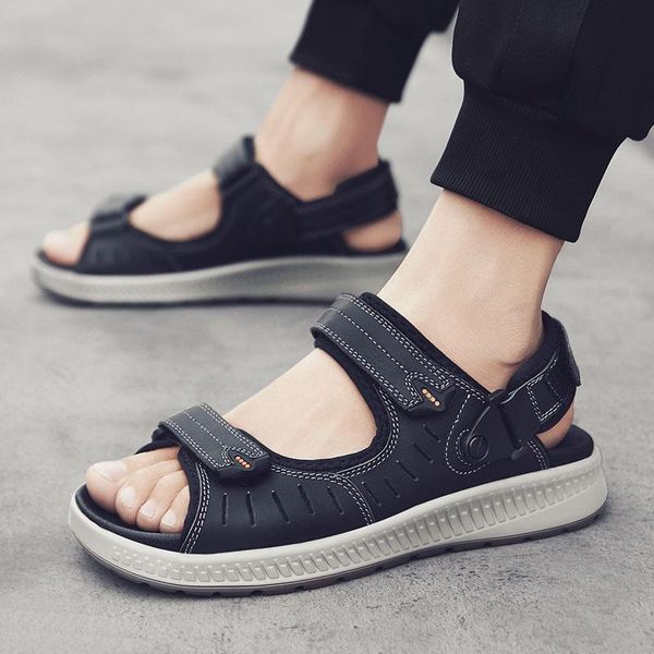 sandals sandal men summer genuine leather sneakers shoes plus size 38-48, Black
sandals sandal men summer genuine leather sneakers shoes plus size 38-48, Black