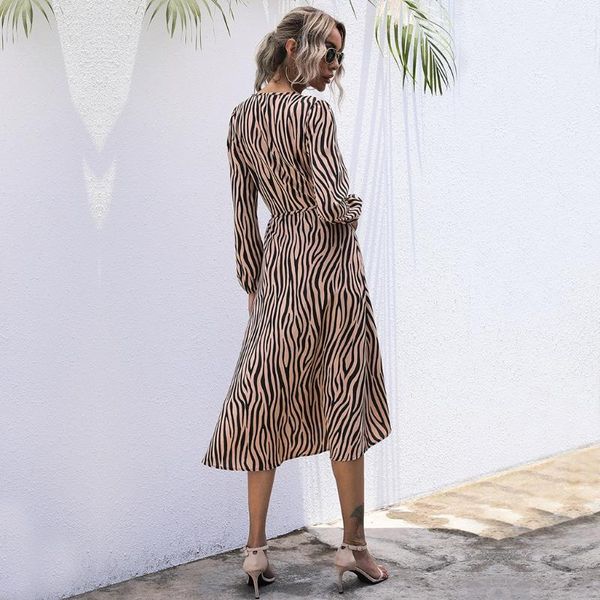 casual dresses women zebra pattern v neck long sleeves dress autumn summer beach female elegant midi skirt party sundress, Black;gray
casual dresses women zebra pattern v neck long sleeves dress autumn summer beach female elegant midi skirt party sundress, Black;gray