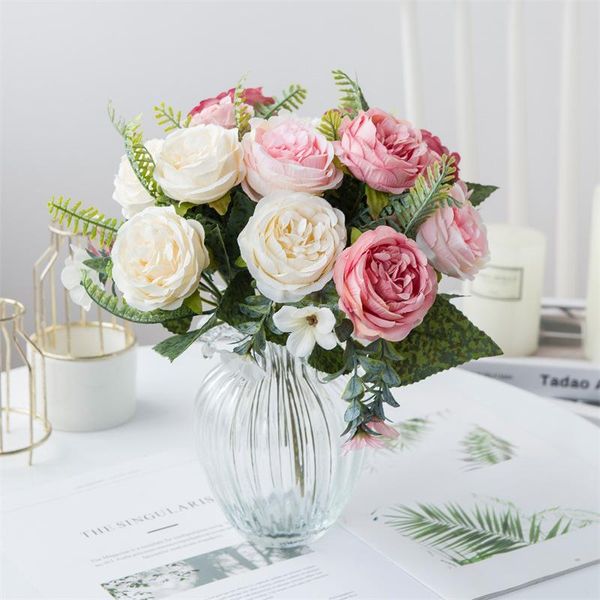 decorative flowers & wreaths 1 bouquet wedding decoration accessories silk rose artificial for bride christmas year home decor indoor fake f
decorative flowers & wreaths 1 bouquet wedding decoration accessories silk rose artificial for bride christmas year home decor indoor fake f