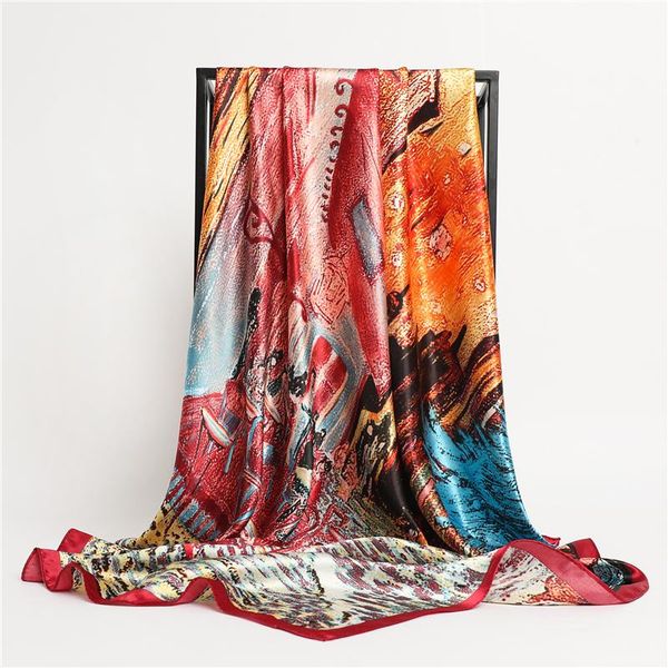 scarves 2021 headband silk shawl satin square scarf for women retro neckerchief female hair bands print foulard hijab wraps bandana, Blue;gray
scarves 2021 headband silk shawl satin square scarf for women retro neckerchief female hair bands print foulard hijab wraps bandana, Blue;gray
