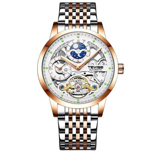 wristwatches stainless steel mechanical watches waterproof classic fashion luxury automatic watch for men, Slivery;brown
wristwatches stainless steel mechanical watches waterproof classic fashion luxury automatic watch for men, Slivery;brown