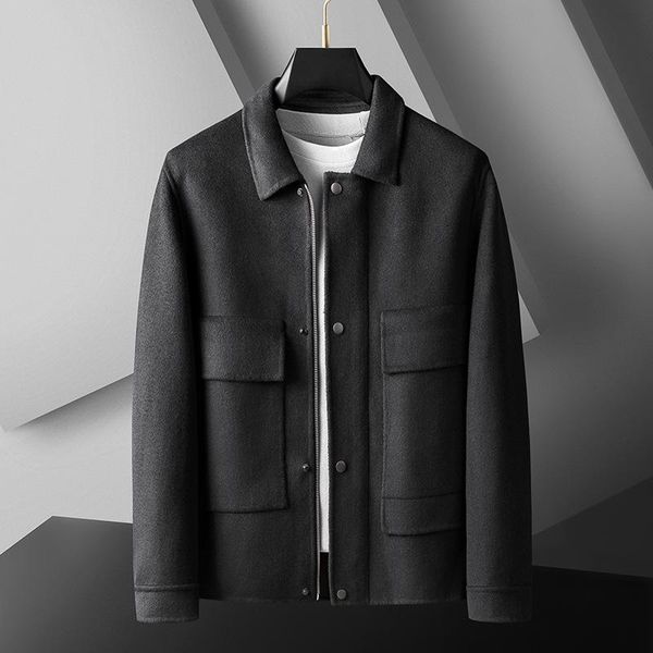 men's wool & blends 2021 autumn and winter clothing woolen coat fashion casual lapel loose jacket men, Black
men's wool & blends 2021 autumn and winter clothing woolen coat fashion casual lapel loose jacket men, Black