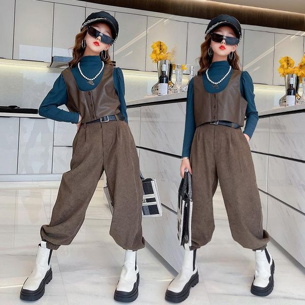 clothing sets girl khaki autumn children sportswear fashion vest turtleneck t-shirt sweatpants three-piece suit kids clothes 12 13 y, White
clothing sets girl khaki autumn children sportswear fashion vest turtleneck t-shirt sweatpants three-piece suit kids clothes 12 13 y, White