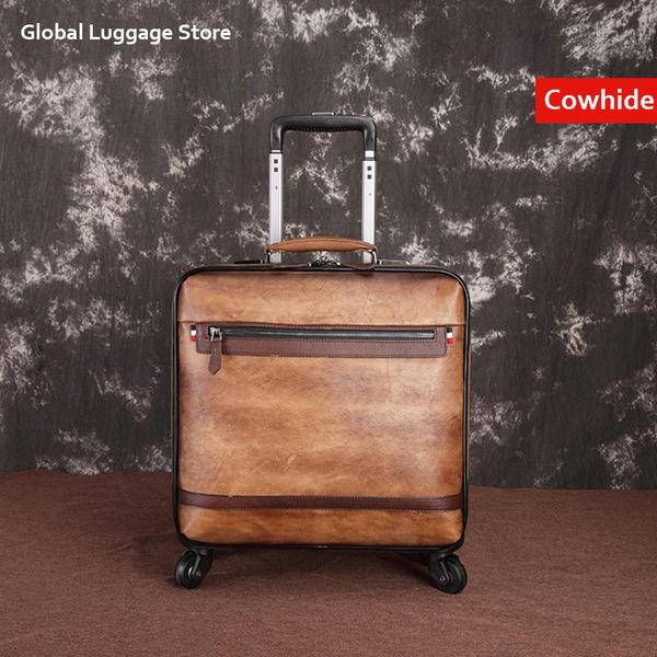 suitcases fashion 16inch leather luggage for business trip genuine rolling case men women travel real cowhide
suitcases fashion 16inch leather luggage for business trip genuine rolling case men women travel real cowhide