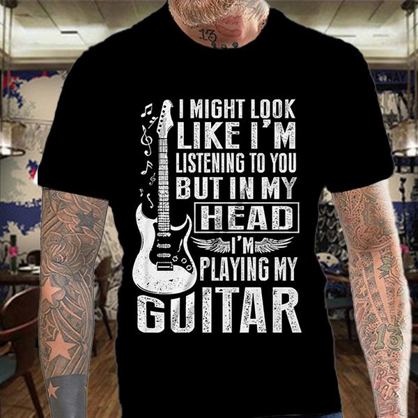 men's short sve t-shirt men's summer new guitar alphabet printed european casual short sve t-shirt men's, White;black
men's short sve t-shirt men's summer new guitar alphabet printed european casual short sve t-shirt men's, White;black