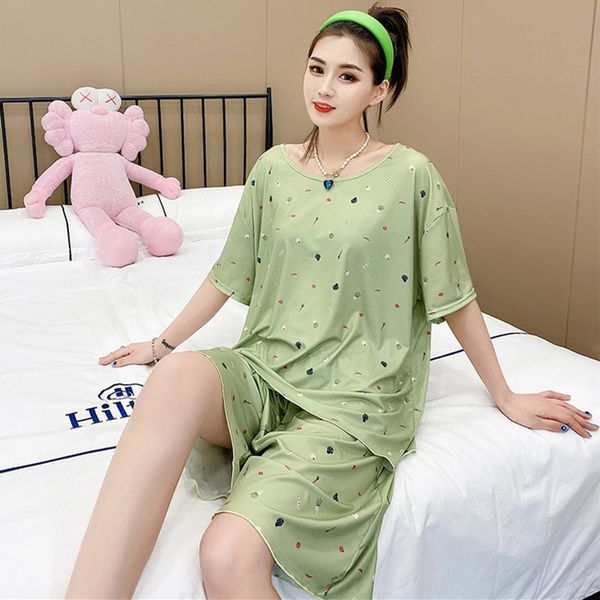 women's sleepwear 100 kg wear home clothes short sleeve summer pajamas women loose plus size set lounge pyjama pour femme 4xl qwoy, Black;red
women's sleepwear 100 kg wear home clothes short sleeve summer pajamas women loose plus size set lounge pyjama pour femme 4xl qwoy, Black;red