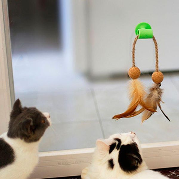 cat teaser feather ball catnip suction cup sucker pet kitten toys interactive play funny window pendant
cat teaser feather ball catnip suction cup sucker pet kitten toys interactive play funny window pendant