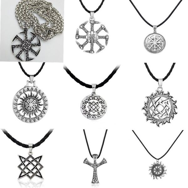 slavic kolovrat symbol amulet pendant necklace viking talisman statement jewelry necklaces, Silver
slavic kolovrat symbol amulet pendant necklace viking talisman statement jewelry necklaces, Silver
