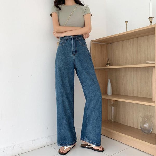 women's jeans fashion women high waist casual straight tube wide leg pants vintage simple full-length trendy chic zipper 12.27, Blue
women's jeans fashion women high waist casual straight tube wide leg pants vintage simple full-length trendy chic zipper 12.27, Blue