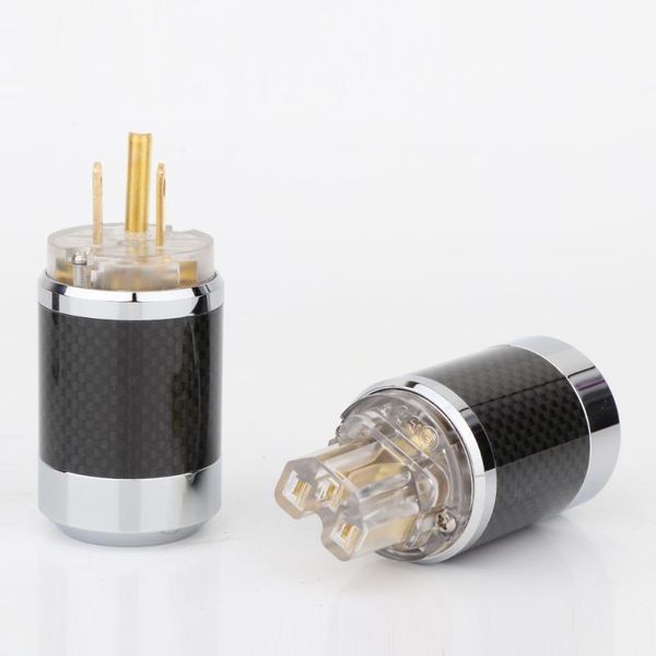 smart power plugs pair carbon fiber gold plated us ac male plug hifi female connector diy cable
smart power plugs pair carbon fiber gold plated us ac male plug hifi female connector diy cable