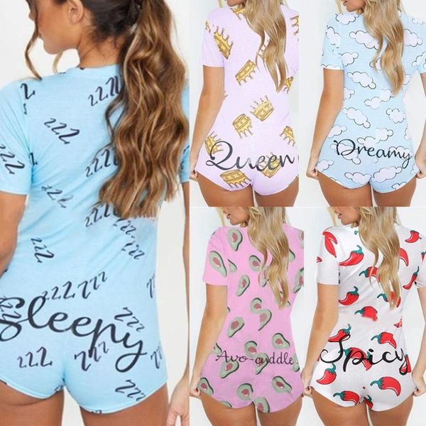 summer print pajama sets for women v neck chilli crown bodycon bodysuit romper pajamas sleepwear women's jumpsuits & rompers, Black;white
summer print pajama sets for women v neck chilli crown bodycon bodysuit romper pajamas sleepwear women's jumpsuits & rompers, Black;white