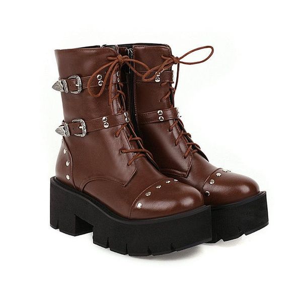 boots girl lolita motorcycle women platform mid-calf gothic punk retro rivet buckle strap female high heels, Black
boots girl lolita motorcycle women platform mid-calf gothic punk retro rivet buckle strap female high heels, Black