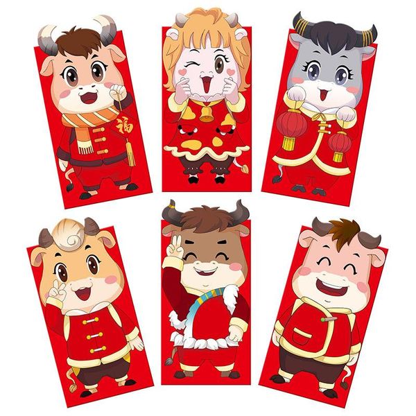 gift wrap 6pcs chinese red envelope creative hongbao year spring festival birthday marry for 2021 
gift wrap 6pcs chinese red envelope creative hongbao year spring festival birthday marry for 2021