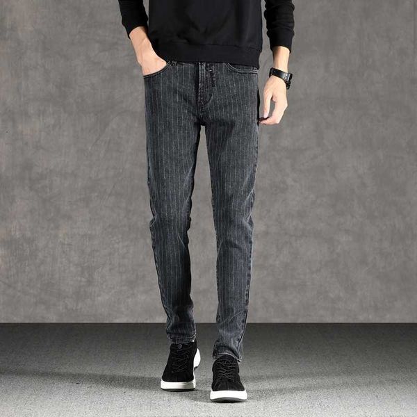 men's jeans fashion streetwear retro black gray elastic slim fit vintage designer stripe for casual business denim pants 0cbj, Blue
men's jeans fashion streetwear retro black gray elastic slim fit vintage designer stripe for casual business denim pants 0cbj, Blue