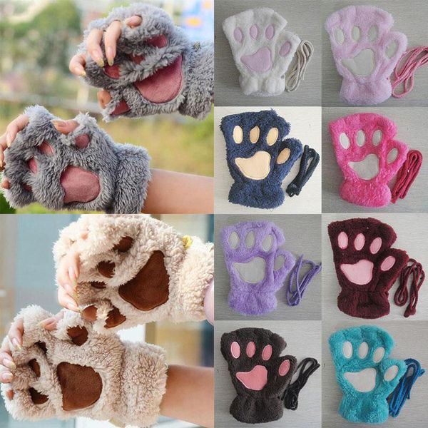 five fingers gloves women bear plush cat claw cute kitten fingerless mittens winter faux fur halloween for womens girls, Blue;gray
five fingers gloves women bear plush cat claw cute kitten fingerless mittens winter faux fur halloween for womens girls, Blue;gray