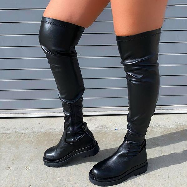 brand design cool female knee high boots round toe chunky punk over the women zipper platform autumn shoes woman, Black
brand design cool female knee high boots round toe chunky punk over the women zipper platform autumn shoes woman, Black