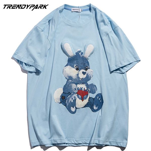 men's hip hop t shirt cute rabbit print tshirt summer short sleeve t-shirt harajuku cotton casual streetwear tees 210601, White;black
men's hip hop t shirt cute rabbit print tshirt summer short sleeve t-shirt harajuku cotton casual streetwear tees 210601, White;black