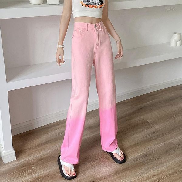 women's jeans rose y2k baggy woman gradient pink high waist autumn 2021 fashion streetwear wide leg female denim casual pants mujer, Blue
women's jeans rose y2k baggy woman gradient pink high waist autumn 2021 fashion streetwear wide leg female denim casual pants mujer, Blue