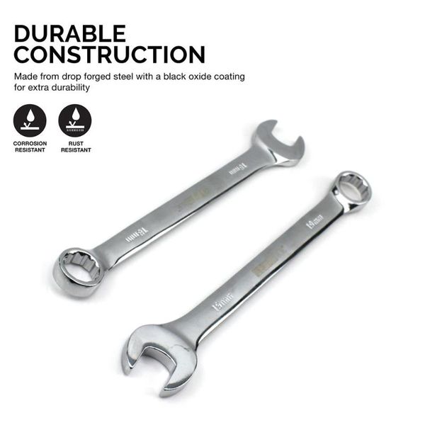 hand tools 11pcs 6mm to 19mm combination wrench set with roll-up storage pouch chrome vanadium steel polished spanner metric
hand tools 11pcs 6mm to 19mm combination wrench set with roll-up storage pouch chrome vanadium steel polished spanner metric