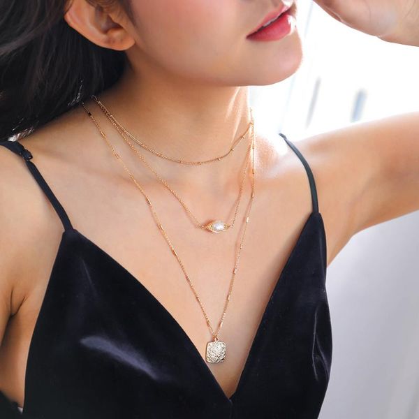 pendant necklaces natural pearl for women gold color square tag necklace female 2021 fashion jewelry layered girl gift, Silver
pendant necklaces natural pearl for women gold color square tag necklace female 2021 fashion jewelry layered girl gift, Silver