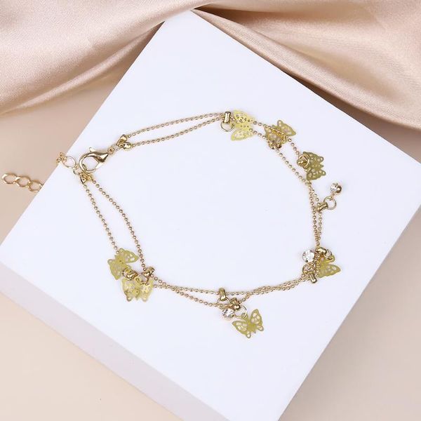 charm bracelets fashion jewelry butterfly round bead bracelet multi-layer adjustable alloy women's punk metal accessories, Golden;silver
charm bracelets fashion jewelry butterfly round bead bracelet multi-layer adjustable alloy women's punk metal accessories, Golden;silver