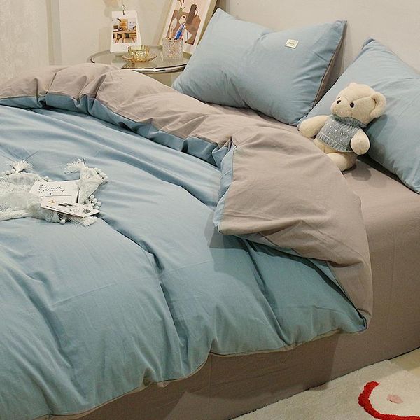 100% cotton home textile blue solid bedding sets duvet cover pillowcase flat fitted sheet set children quilt 3/4pcs
100% cotton home textile blue solid bedding sets duvet cover pillowcase flat fitted sheet set children quilt 3/4pcs