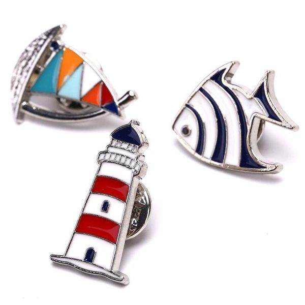 pins, brooches fashion sailboat lighthouse fish man women blue red helm enamel lapel pins and jewellery, Gray
pins, brooches fashion sailboat lighthouse fish man women blue red helm enamel lapel pins and jewellery, Gray
