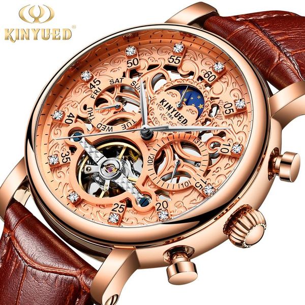 wristwatches kinyued luxury tourbillon skeleton wrist watch men automatic mechanical watches rose gold calendar male clock reloj hombre, Slivery;brown
wristwatches kinyued luxury tourbillon skeleton wrist watch men automatic mechanical watches rose gold calendar male clock reloj hombre, Slivery;brown
