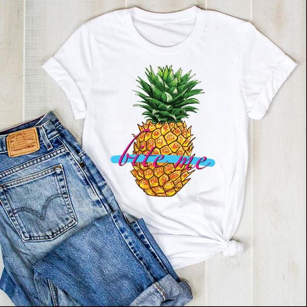 women t shirt pineapple cartoon sweet 90s print fruit beach ladies summer womens female clothes graphic, White
women t shirt pineapple cartoon sweet 90s print fruit beach ladies summer womens female clothes graphic, White