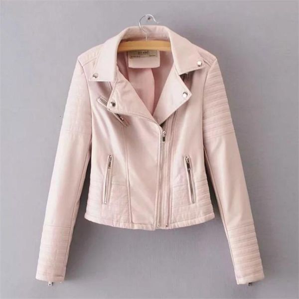 women's leather & faux fashionable pu artificial jacket autumn women fashion smooth motorcycle g9lj, Black
women's leather & faux fashionable pu artificial jacket autumn women fashion smooth motorcycle g9lj, Black