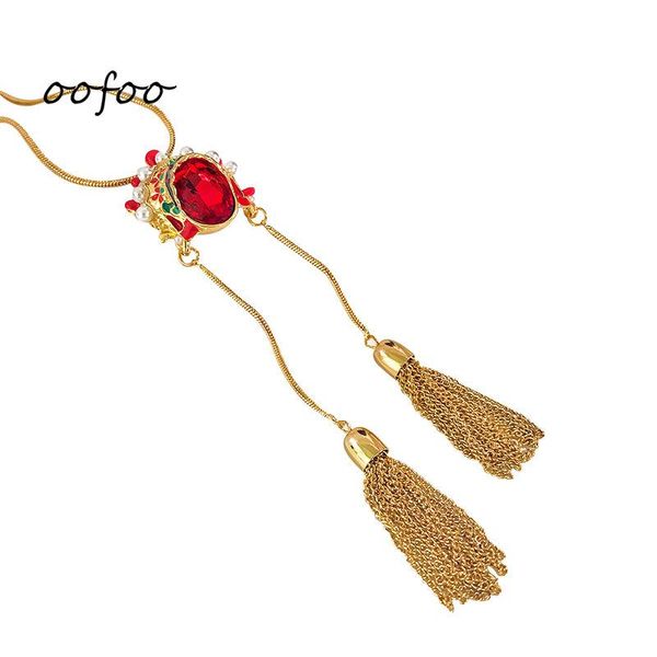chinese style beijing opera facial makeup necklace female long tassel retro 2021 jewelry ins same sweater chain crystal choker pendant neckl, Silver
chinese style beijing opera facial makeup necklace female long tassel retro 2021 jewelry ins same sweater chain crystal choker pendant neckl, Silver