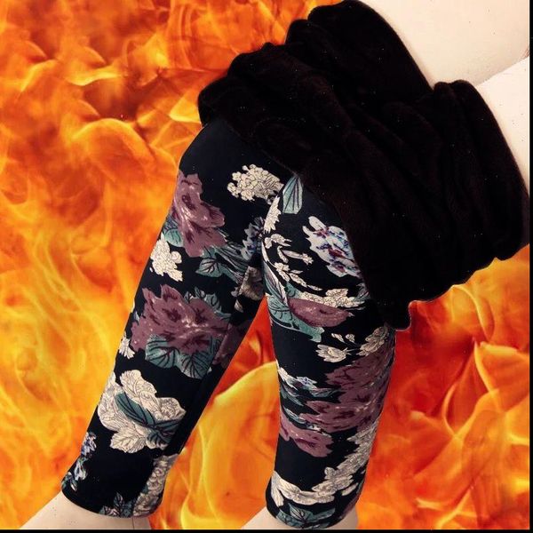 winter velvet high waist keep womens legging warm pants printed flowers skinny casual mom pant, Black
winter velvet high waist keep womens legging warm pants printed flowers skinny casual mom pant, Black