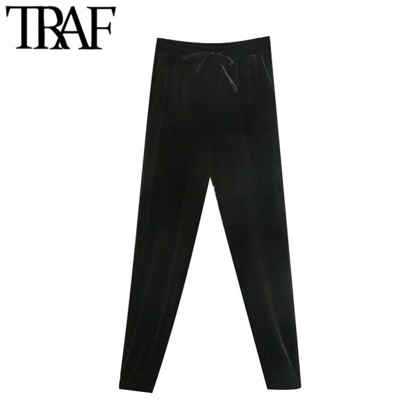women fashion with drawstrings velvet jogging pants vintage elastic waist side pockets female trousers mujer 210507, Black;white
women fashion with drawstrings velvet jogging pants vintage elastic waist side pockets female trousers mujer 210507, Black;white