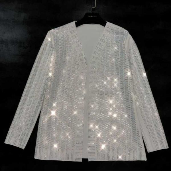 women's jackets spring autumn 2021 fashion shiny heavy industry rhinestone v-neck buttonless cardigan cotton jacket, Black;brown
women's jackets spring autumn 2021 fashion shiny heavy industry rhinestone v-neck buttonless cardigan cotton jacket, Black;brown