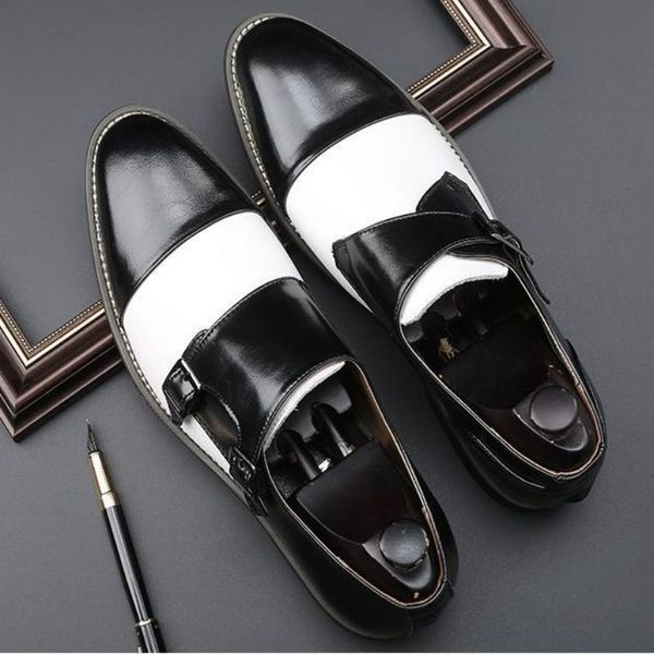 dress monk mixed colors double buckle pointed toe pu leather men shoes casual business shoes spring autumn 2021 new comfortable dp116, Black
dress monk mixed colors double buckle pointed toe pu leather men shoes casual business shoes spring autumn 2021 new comfortable dp116, Black