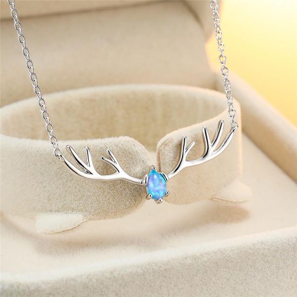 pendant necklaces vintage silver color chain necklace cute small elk antlers white blue opal water drop stone for women
pendant necklaces vintage silver color chain necklace cute small elk antlers white blue opal water drop stone for women