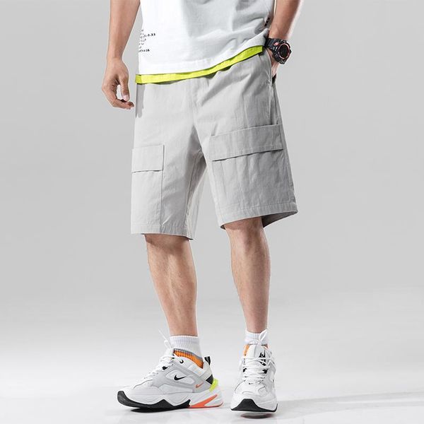 summer casual shorts fashion trend men's plus size street tactical korean overalls sports pants, White;black
summer casual shorts fashion trend men's plus size street tactical korean overalls sports pants, White;black