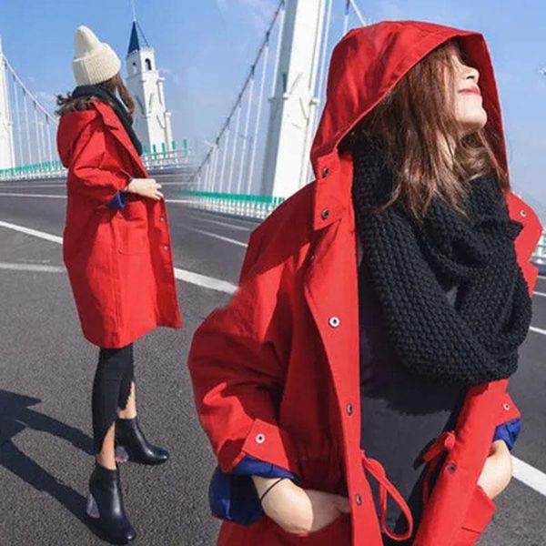 women's vests women trench coat hooded long sleeve casual mid-length windbreaker female 2021 spring autumn loose with outerwear, Black;white
women's vests women trench coat hooded long sleeve casual mid-length windbreaker female 2021 spring autumn loose with outerwear, Black;white