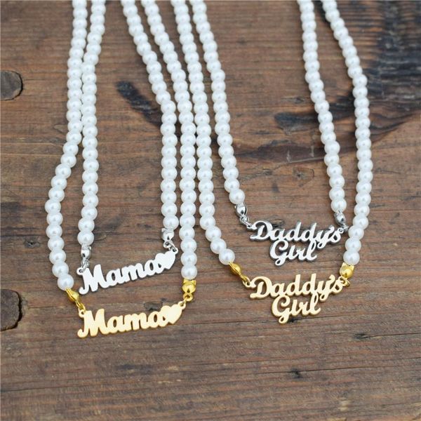 chains daddy's girl necklace choker love mama heart charms imitation pearl for women friends mother birthday gift, Silver
chains daddy's girl necklace choker love mama heart charms imitation pearl for women friends mother birthday gift, Silver